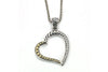 Samuel B PENDANT OPEN HEART PENDANT SILVER AND GOLD