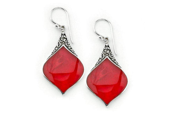 Samuel B. EARRING Ornate Earrings- Coral Coral