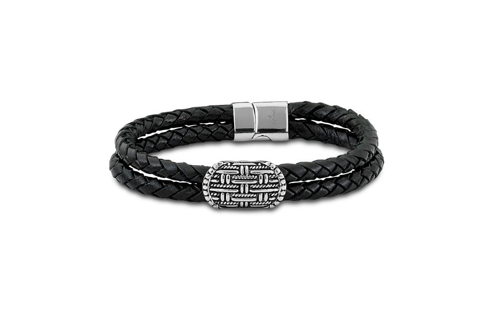Paluweh Bracelet- Black Leather