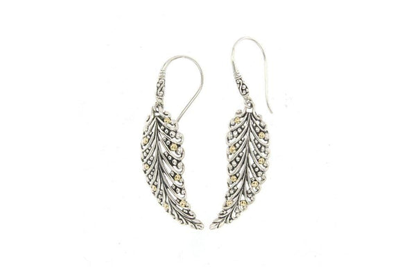 Samuel B. EARRING Pecan Leaf Earrings Silver And Gold