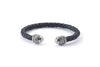 Samuel B BANGLE PINEAPPLE BANGLE BLACK LEATHER