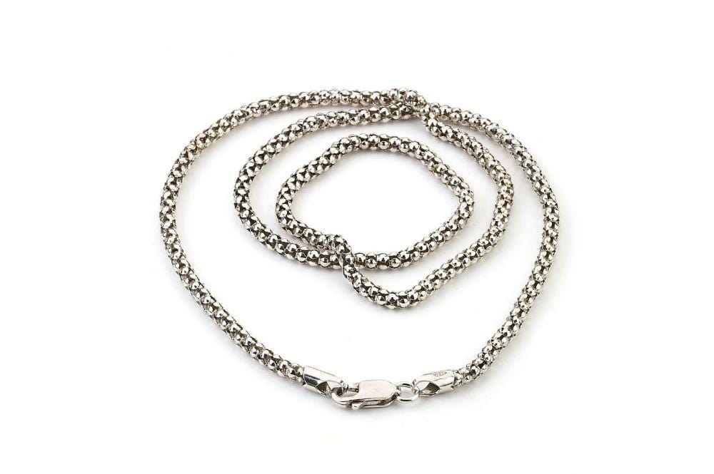 Samuel B CHAIN Popcorn Chain Silver / 18" / 1.4mm