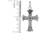Samuel B PENDANT PEBBLED CROSS PENDANT SILVER