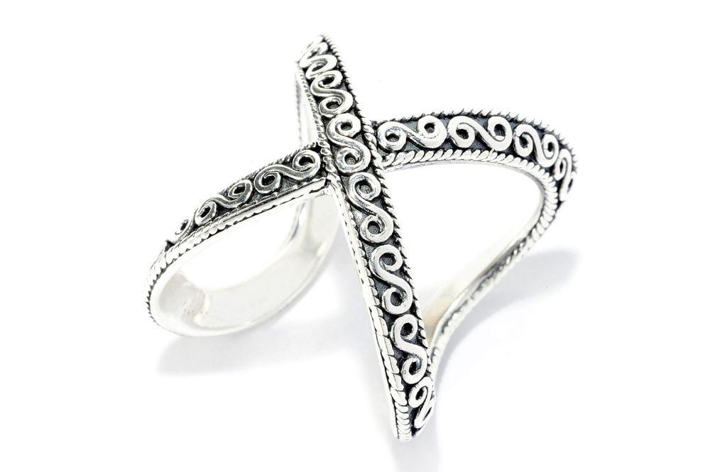 Samuel B RING Roche Swirl Ring Silver / 5