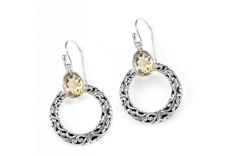 Samuel B. EARRING Sacred Circle Earrings- Citrine Citrine