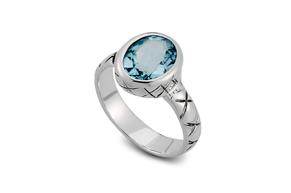 Salah Ring- Blue Topaz