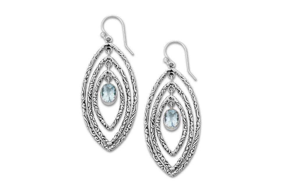 Samuel B. EARRING Samaya Earrings- Blue Topaz Blue Topaz
