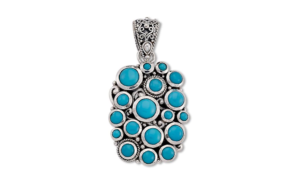 Sari Pendant- Turquoise