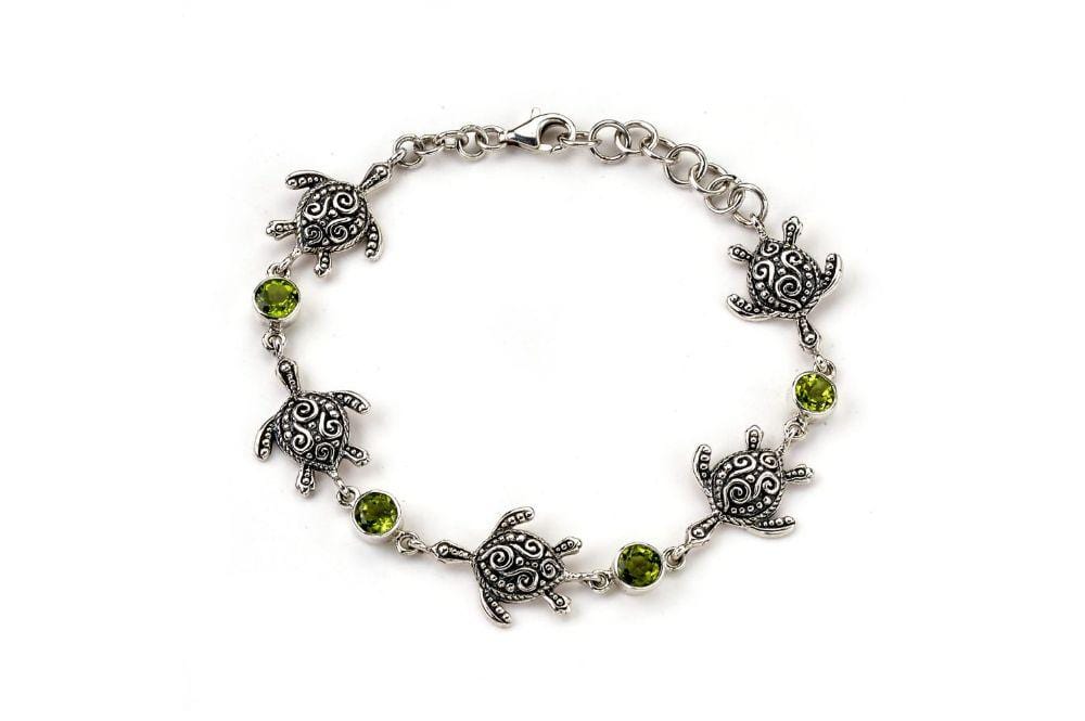 Samuel B. BRACELET Sea Turtle Strand Bracelet- Peridot Peridot