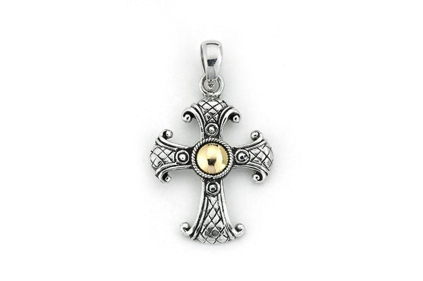 Samuel B. PENDANT Solar Cross Silver And Gold