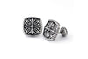Samuel B CUFFLINK Square Cross Cufflinks Silver