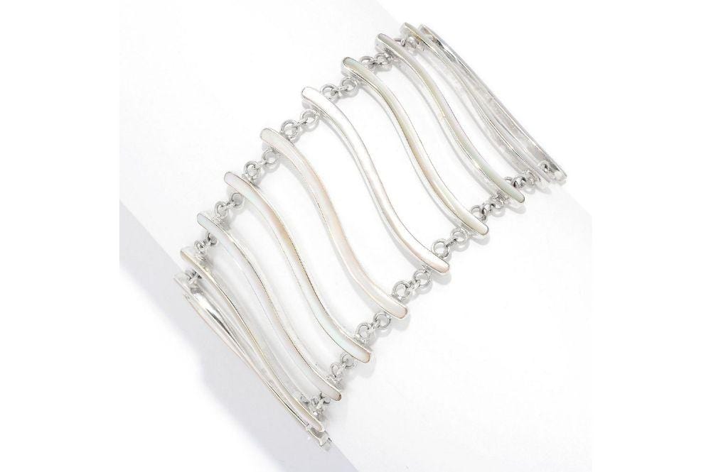 Samuel B. BRACELET Sterling Staircase Bracelet- Mother Of Pearl Mother Of Pearl