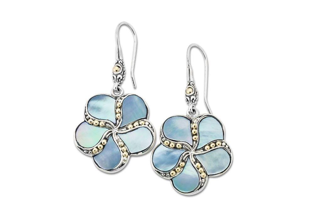 Samuel B. Jewelry EARRING Sumba Earrings Blue Mother Of Pearl
