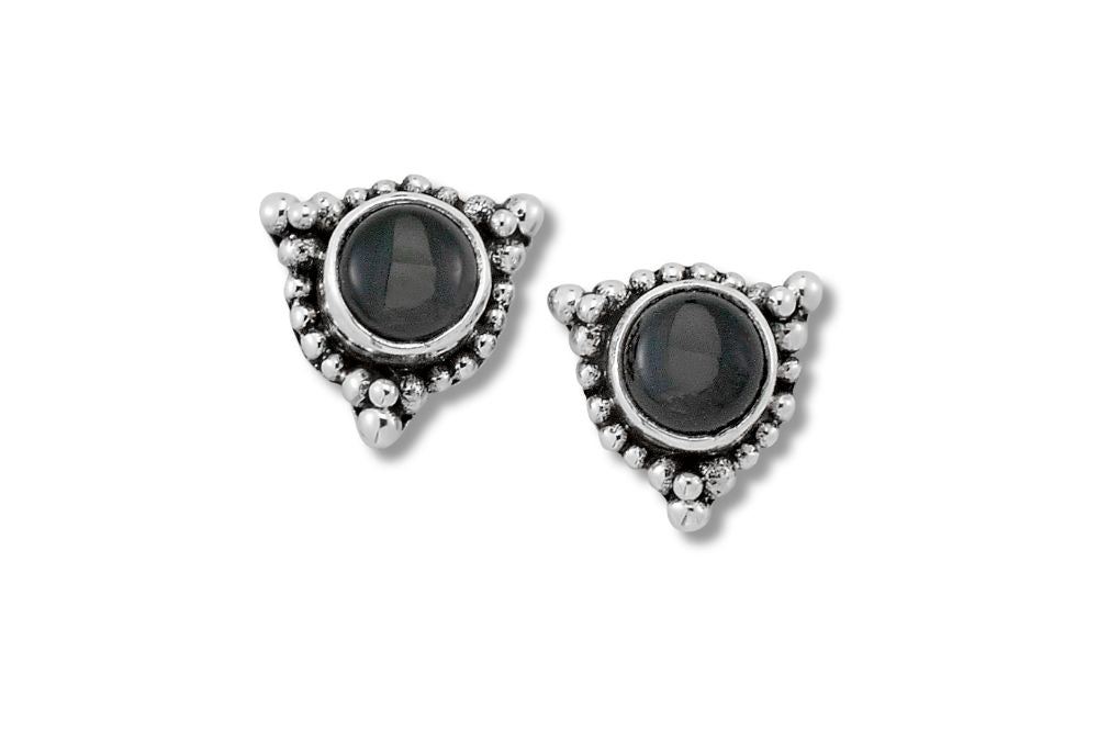 Tangku Earrings- Onyx