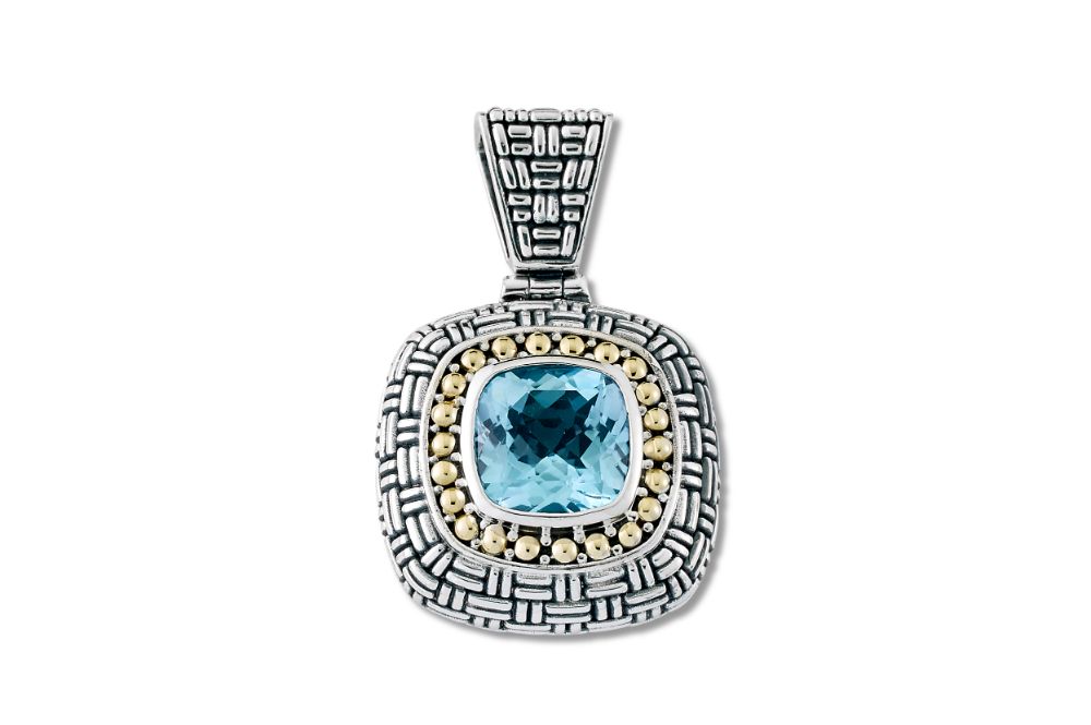 Temple Pendant- Blue Topaz