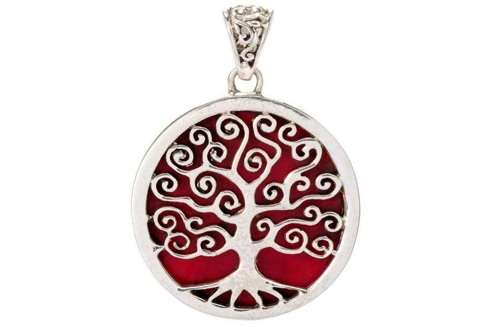 Samuel B. PENDANT Tree Of Life Pendant- Coral Coral