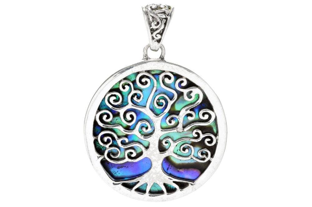 Samuel B PENDANT Tree of Life Pendant Paua