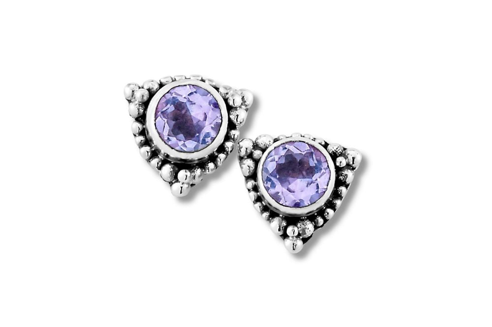 Tangku Earrings- Amethyst