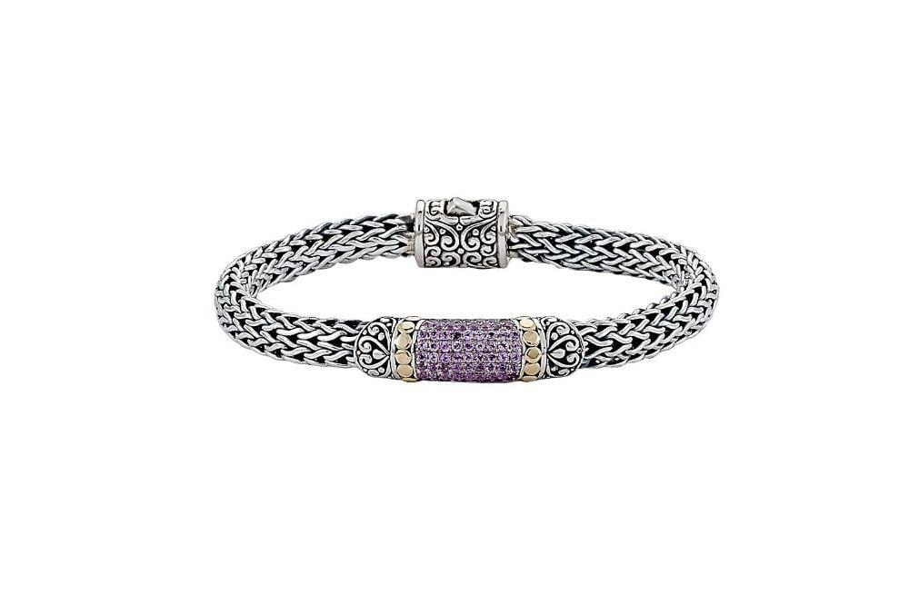 Samuel B. BRACELET Ubud Bracelet- Pink Sapphire Pink Sapphire / 5.5"