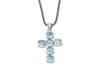 Glow Cross Pendant- Rainbow Moonstone