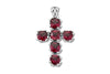 Glow Cross Pendant- Rhodolite