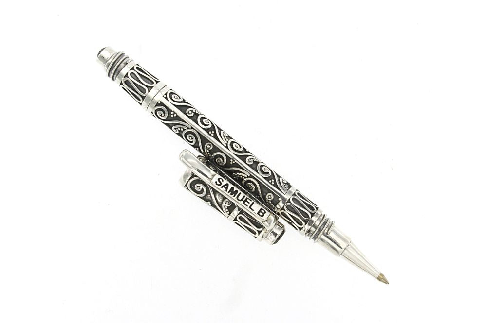 Balinese Design Pen with Onyx Endcaps