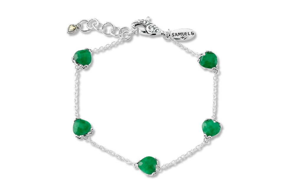 Glow Heart Bracelet- Emerald