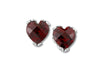 Glow Heart Earrings- Garnet
