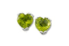 Glow Heart Earrings- Peridot