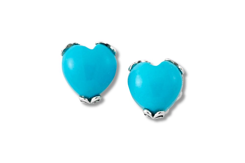 Glow Heart Earrings- Turquoise
