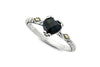 Glow Heart Ring- Black Spinel