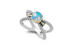 Glow "X" Ring- Opal