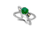Glow "X" Ring- Emerald