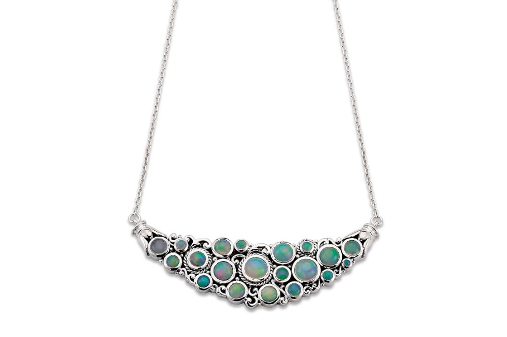 Sari Necklace- Opal