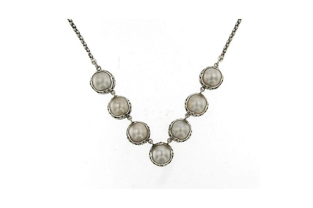 Samuel B. NECKLACE Serra Necklace- White Mabe Pearl White Mabe Pearl