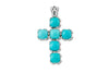 Glow Cross Pendant- Turquoise